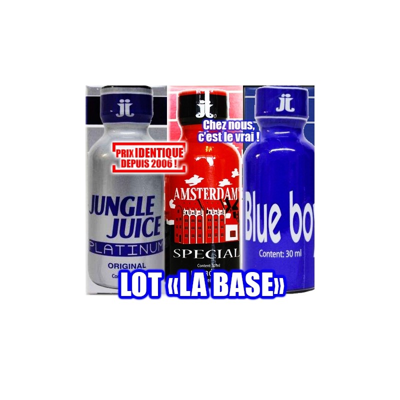 LOT TROIS POPPERS  "LA BASE" LIVRAISON GRATUITE COURSIER CHRONOPOST FEDEX COLISSIMO POINT RELAIS